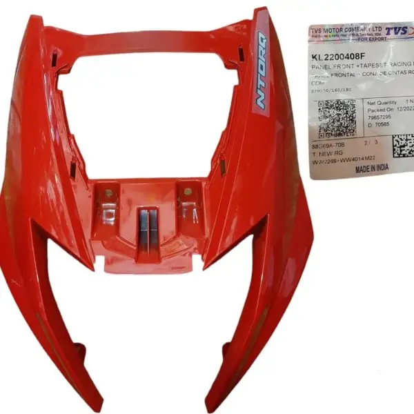 COBERTOR DE SILVIN CENTRAL ROJO BRILLANTE CON STICKER NTORQ 125 TVS