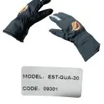 GUANTE IMPERMEABLE NEGRO LOGO NARANJA TOUCH UNITALLA