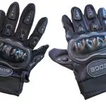 GUANTE MOTORISTA NEGRO CON PROTECCION NUDILLOS TALLA L EDGE