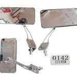 KIT DE RETROVISOR TIPO CELULAR IPHONE CUADRADO PLATEADO MIRROR