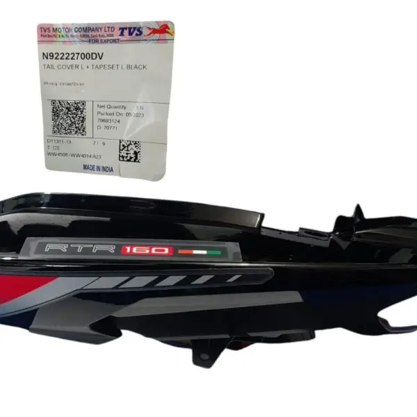 COBERTOR TRASERO COLITA LH NEGRO APACHE 160 NEGRA WT TVS