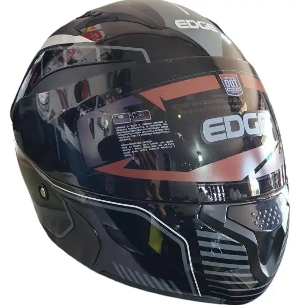 CASCO  MODULAR PILOT DISE GX3 COLOR: NEGRO GRIS BRILLANTE VIS NEGRO CLARO EDGE