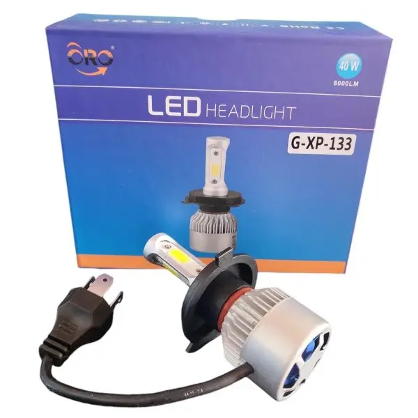 LUZ SILVIN BOMBILLA LED H4 8000 LM CAJA AZUL C/U VENTA INDIVIDUAL HEADLIGHT