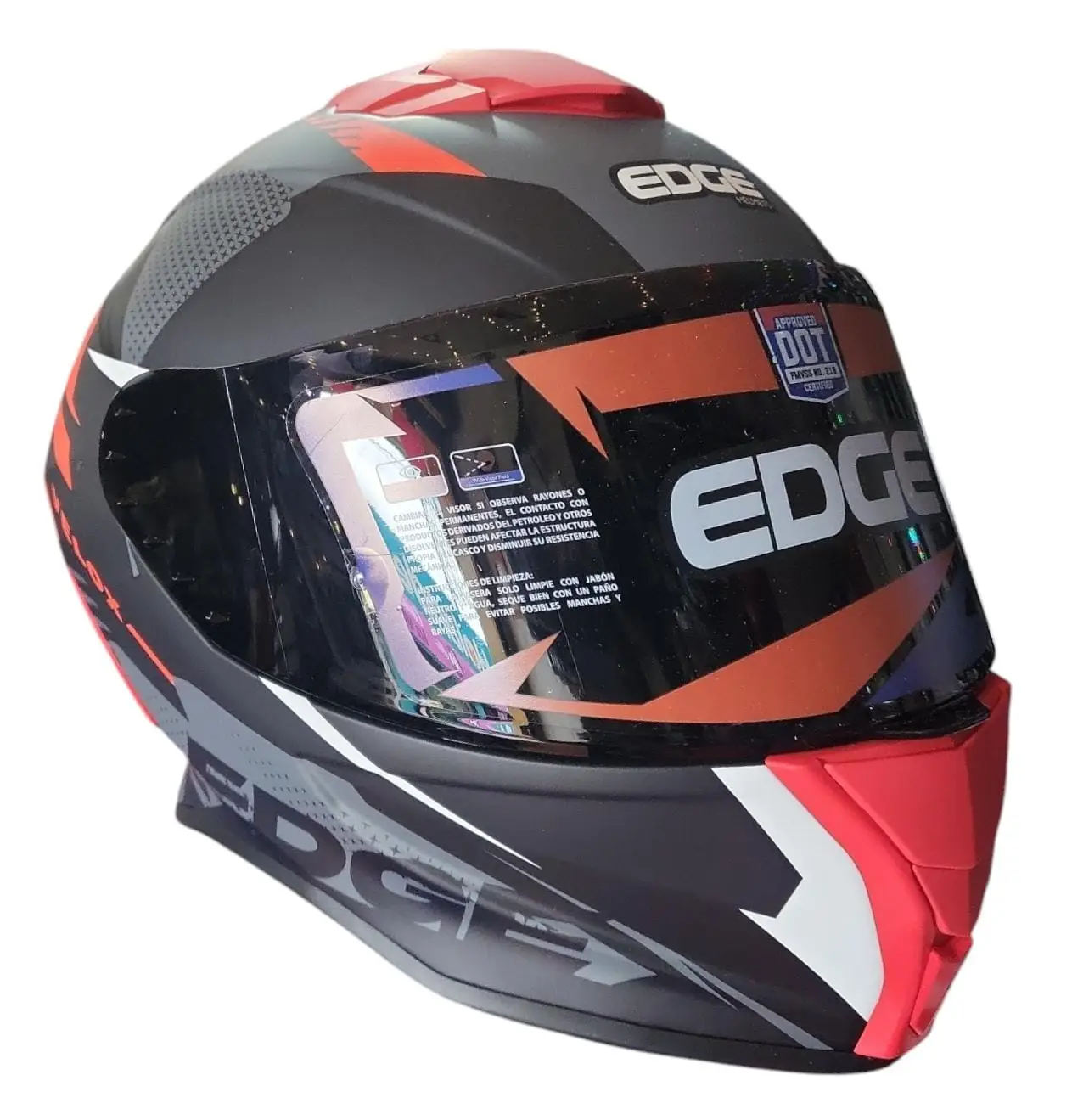 1733597468_CASCO20SHAN20ROJO.jpeg CASCO INTEGRAL R22.06 SHANGAI VELOX GRIS / ROJO MATE VIS: NEGR CLARO EDGE - Imagen 1