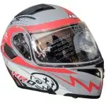 CASCO MODULAR GRIS MATE ROJO POLANSKY 3400 HRO