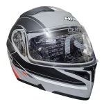 CASCO MODULAR GRIS MATE ROJO MIDD 3400 HRO