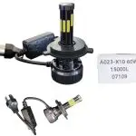 LUZ LED SILVIN H4 HID10LED X 10H4 15000 LUM AUTO LED