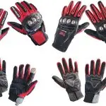 GUANTE MOTORISTA NUDILLO METAL TOUCH ROJO TALLA L PROBIKER