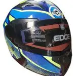 CASCO DOBLE PROPOSITO AZUL/AMARILLO BRILLANTE DISEÑO SUPERNOVA  TALLA L EDGE
