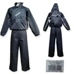 TRAJE FORRADO IMPERMEABLE NEGRO CON REFLECTIVO GRIS/VERDE NINE TWO ONE