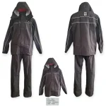 TRAJE IMPERMEABLE NEGRO LINEAS GRISES Z AC