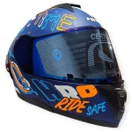 CASCO MODULAR AZUL NARANJA ALERON AZUL OUTSIDER 3480 HRO