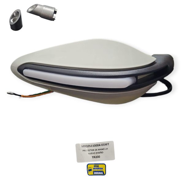 ROMPEVIENTO PROTECTOR MANECILLA LH BLANCO NEGRO TR 200 MRT