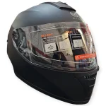 CASCO INTEGRAL NEGRO MATTE VISOR TRANSPARENTE MASS