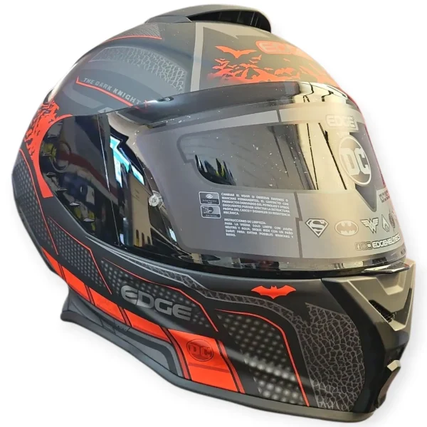 CASCO INTEGRAL SHANGAI EDGE/DC NEGRO ROJO MATE BATMAN
