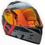 CASCO MODULAR GRIS MATE ROJO AIRJET VISOR REVO 3400 HRO
