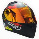 CASCO MODULAR NEGRO MATE ROJO ROCK VISOR REVO 3400 HRO