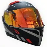 CASCO MODULAR GRIS MATE ROJO NOSK VISOR REVO HRO