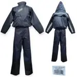 TRAJE IMPERMEABLE ENGUATADO NEGRO CON REFLECTIVO GRIS/VERDE NINE TWO ONE