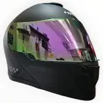CASCO MODULAR NEGRO MATE GRIS V.MOROBS VISOR ALERON ROSADO SOLID HRO