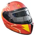 CASCO INTEGRAL DISENO FLASH ROJO MATE TALLA L EDGE