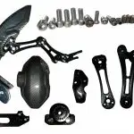 LODERA TRASERA UNIVERSAL PARA MOTO NEGRO FIBRA DE CARBONO AJUSTABLE SIN MARCA