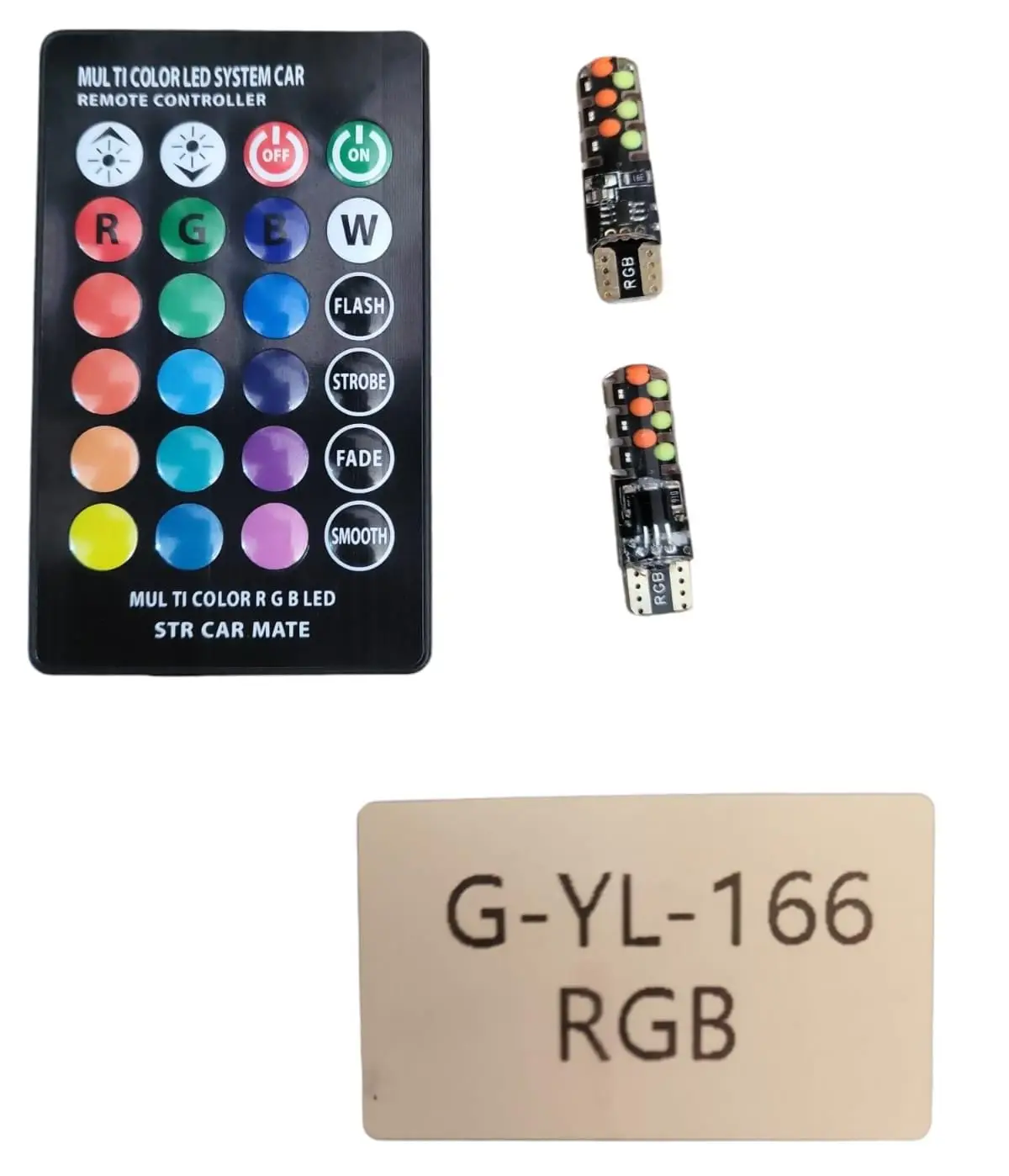 1724444850_T1020CON20CONTROL.jpeg LUZ T10 LED MULTICOLOR CON CONTROL ORO - Imagen 1