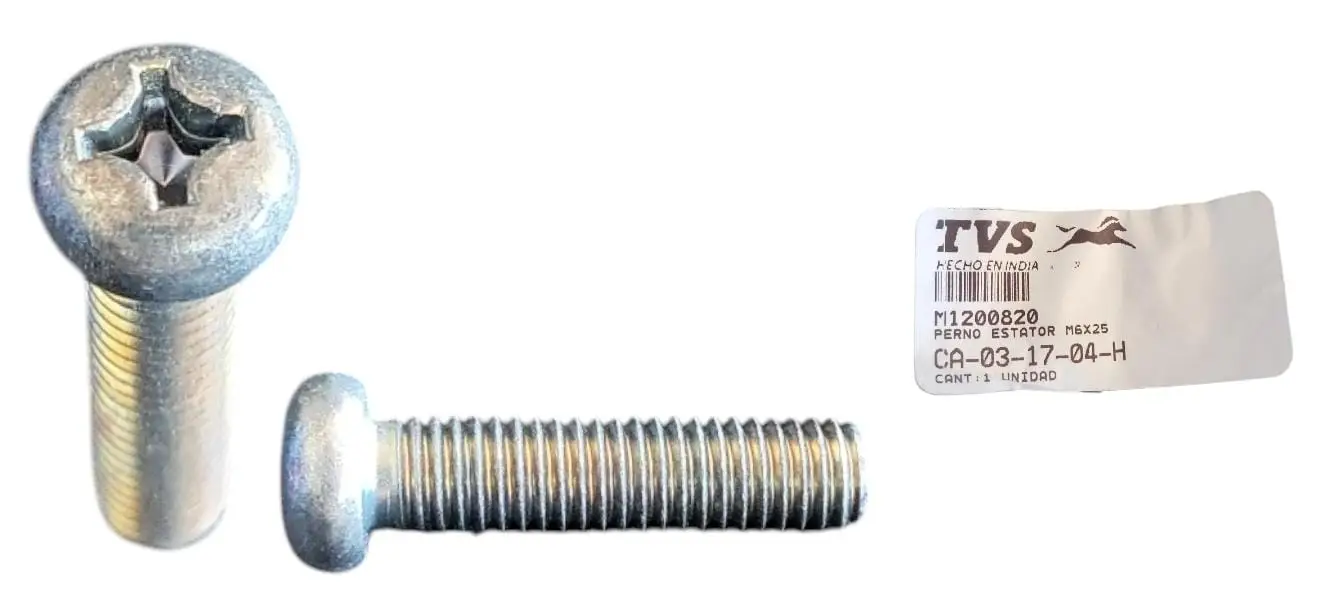 1738791019_TORNILLO20M6.jpeg TORNILLO PHILLIPS M6X25 3 C.M. DE LARGO UNIDAD TVS - Imagen 1