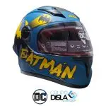 CASCO INTEGRAL NIÑOS CHAMPION DC KIDS DISEÑO BATMAN AZUL AMARILLO EDGE