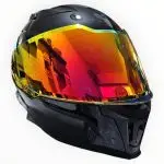 CASCO INTEGRAL NEGRO BRILLANTE SPOILER NEGRO VISOR ROJO REVO MASS
