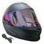 CASCO MODULAR NEGRO MATE VISOR NARANJA ATTO LED MRT